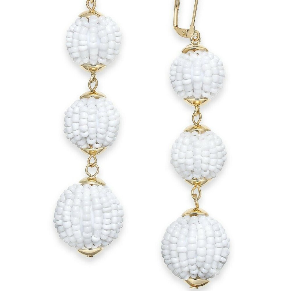 INC International Concepts 3-3/4" Gold Tone Beaded